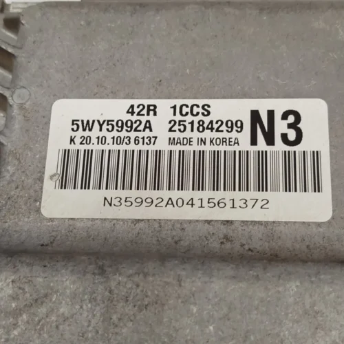 Centralita del motor Chevrolet 25184299 5WY5992A N3