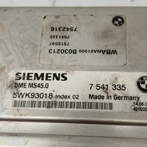 Centralita del motor MOTOR BMW 5 X3 7541335 DME MS45.0 5WK93018 7542316