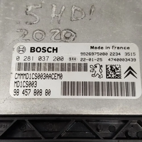 Centralita del motor Peugeot CITROEN 0281037200 9845780880 MD1CS003