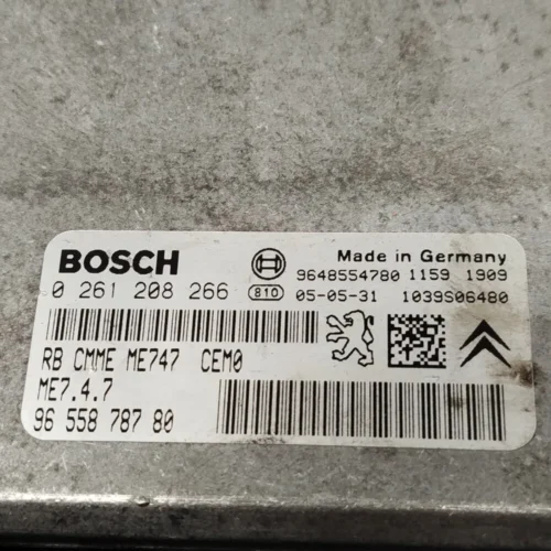 Centralita del motor Peugeot Citroen 0261208266 ME7.4.4 9655878780 9648554780