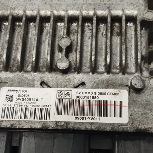 Centralita motor CITROËN Toyota 5WS40514AT 5WS40514A-T 89661YV011 89661-YV011 9663181680