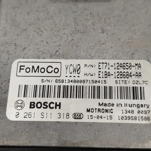 Centralita del motor FORD TRANSIT COURIER 0261S11318 ET7112A650MA E1BA12B684AA