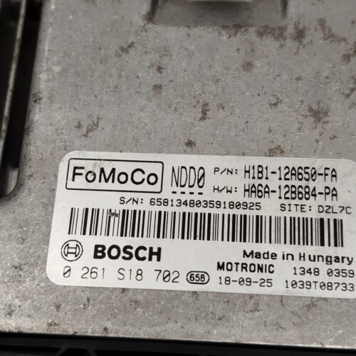 Centralita del motor FORD 0261S18702 H1B112A650FA HA6A12B684PA HA6A-12B684-PA