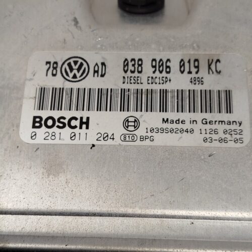 Centralita del motor VW PASSAT 038906019KC 0281011204 EDC15P