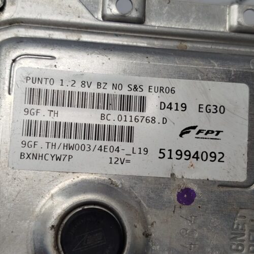 IMG_20260612_143750 Centralita del motor FIAT Grande Punto 51994092 BC0116768D