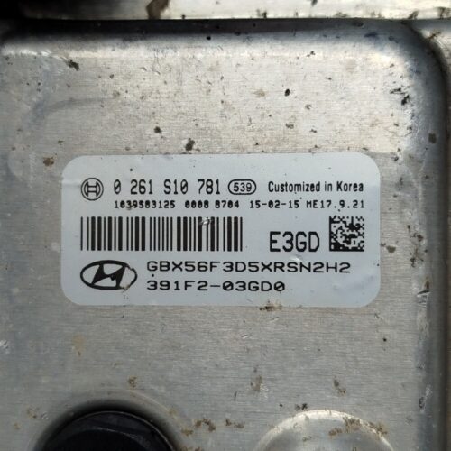 Centralita del motor HYUNDAI i20 0261S10781 391F203GD0 391F2-03GD0