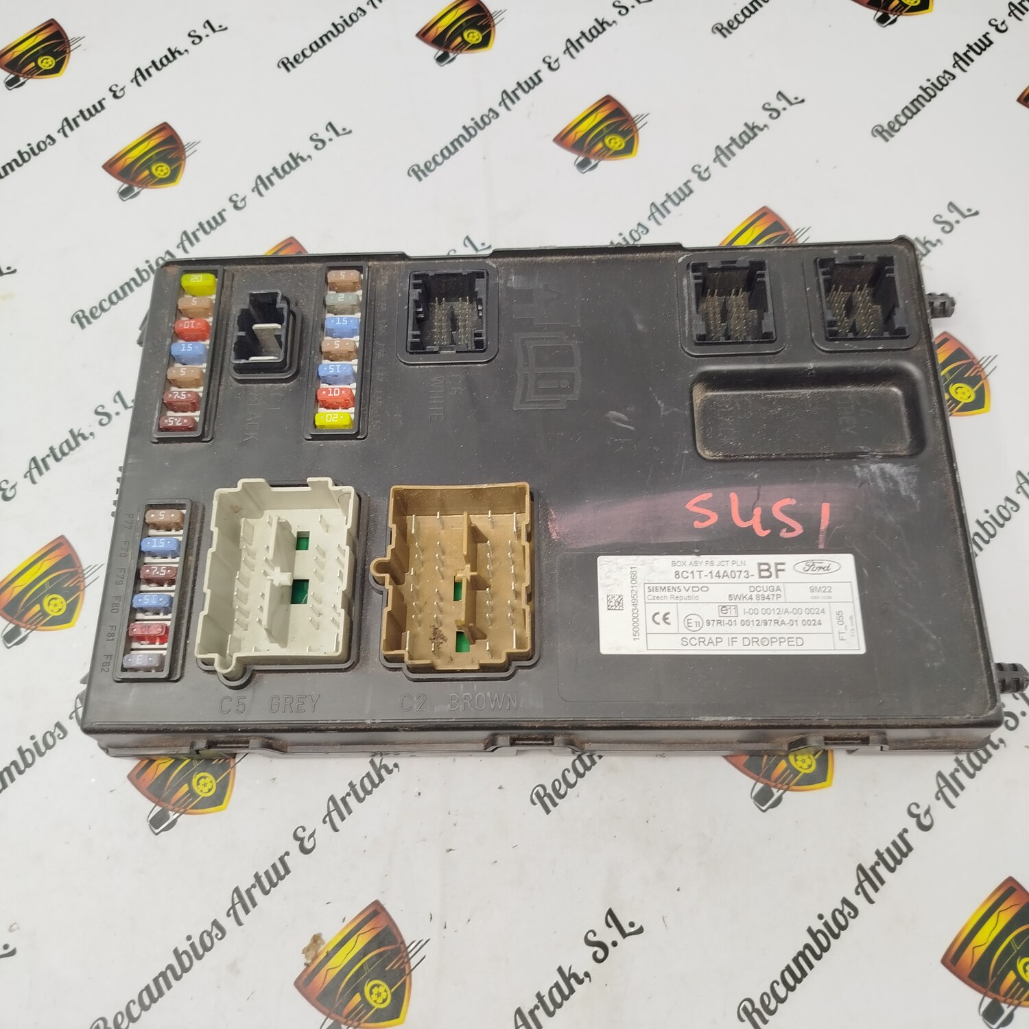 Caja de fusibles Ford Transit 8C1T-14A073-BF 8C1T14A073BF 5WK48947P